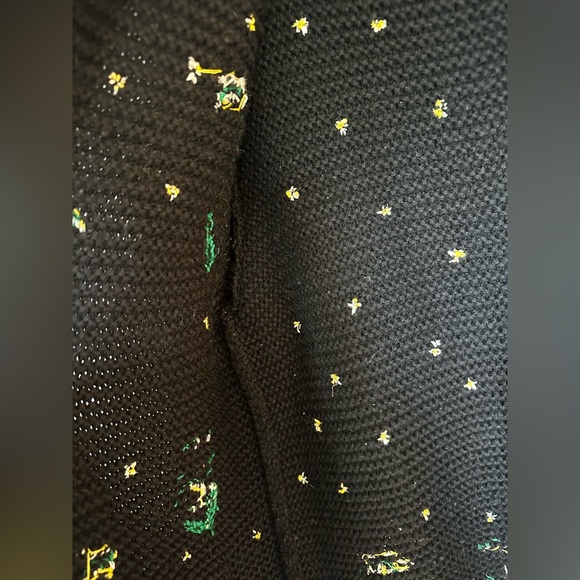 VALENTINO - LILY OF THE VALLEY HAND-EMBROIDERED VIRGIN WOOL CARDIGAN IN EERO M - Picture 5 of 9